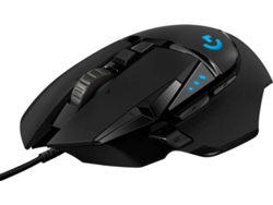 Ratón Gaming LOGITECH G502 Hero (25600 dpi - Negro)