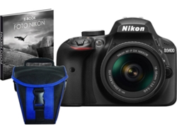 Kit Cámara Réflex NIKON D3400+AFP DX18/55+ EST+LIV (Caja Abierta - 24.2 MP - ISO: 100 a 25600 - Sensor: DX)