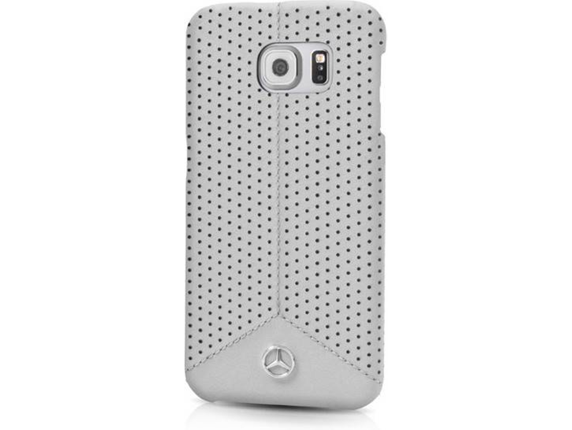 Carcasa Samsung Galaxy S7 Edge MERCEDES BENZ Piel Plateado