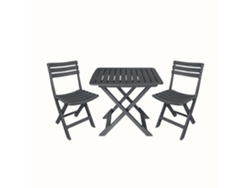 Juego de balcón plegable IPAE-PROGARDEN (2 sillas - 93x73x24 cm)
