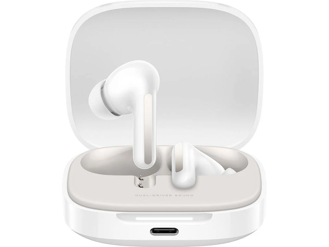 Auriculares Bluetooth True Wireless XIAOMI Redmi Buds 6 (In Ear - Micrófono - Noise Cancelling - Blanco)