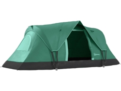 Tienda de campaña OUTSUNNY (450x215x180 cm - Verde/Negro - Poliéster - 6 personas)