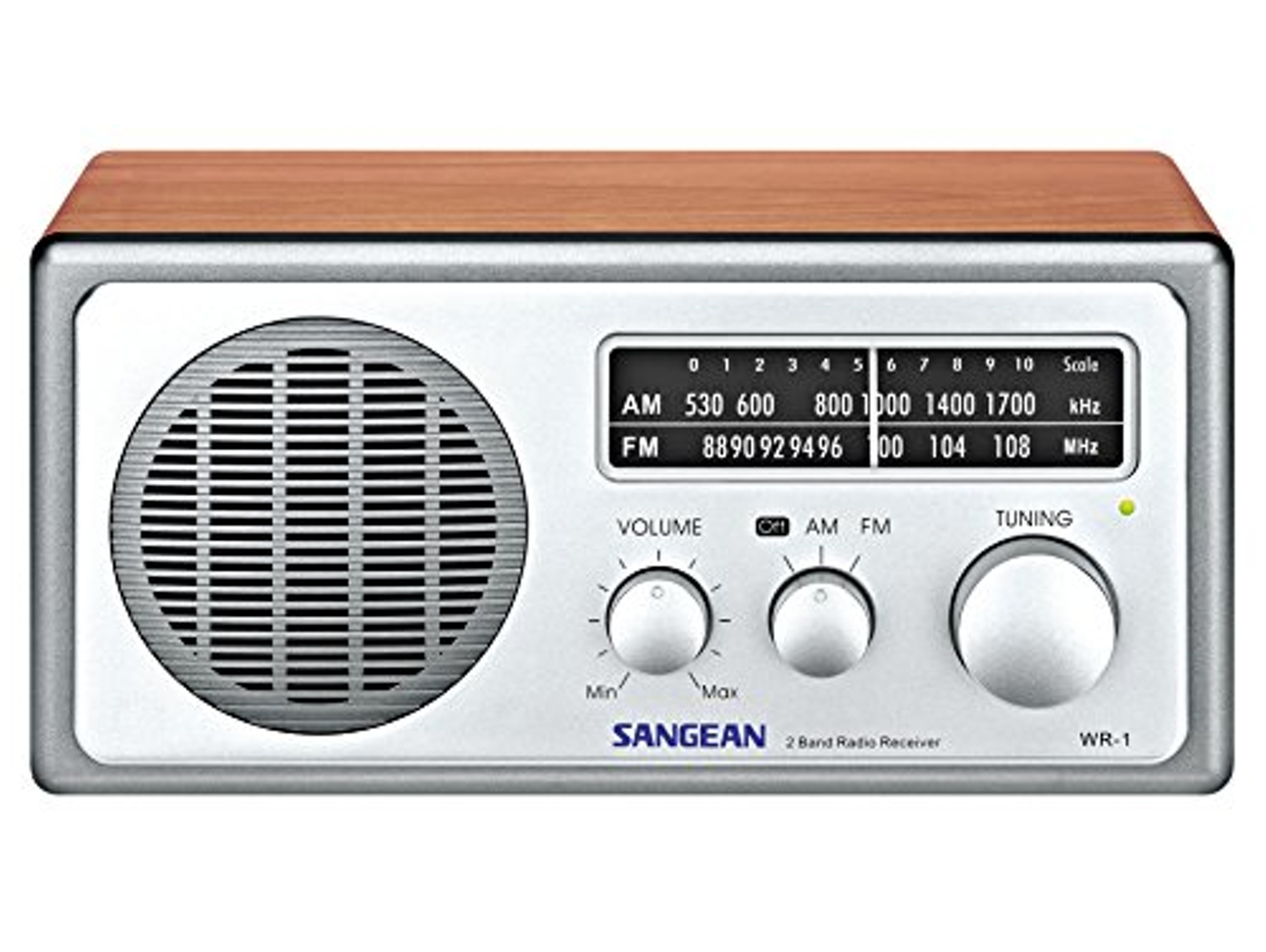 Radio Portátil SANGEAN WR-1 Nogal-Plata