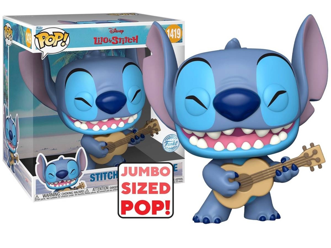 Figura FUNKO Pop! Jumbo: Lilo & Stitch con Ukelele (Posible Chase)
