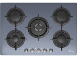 Placa de Gas CANDY CVG75SWGX (Gas Natural - 74.5 cm - Negro)