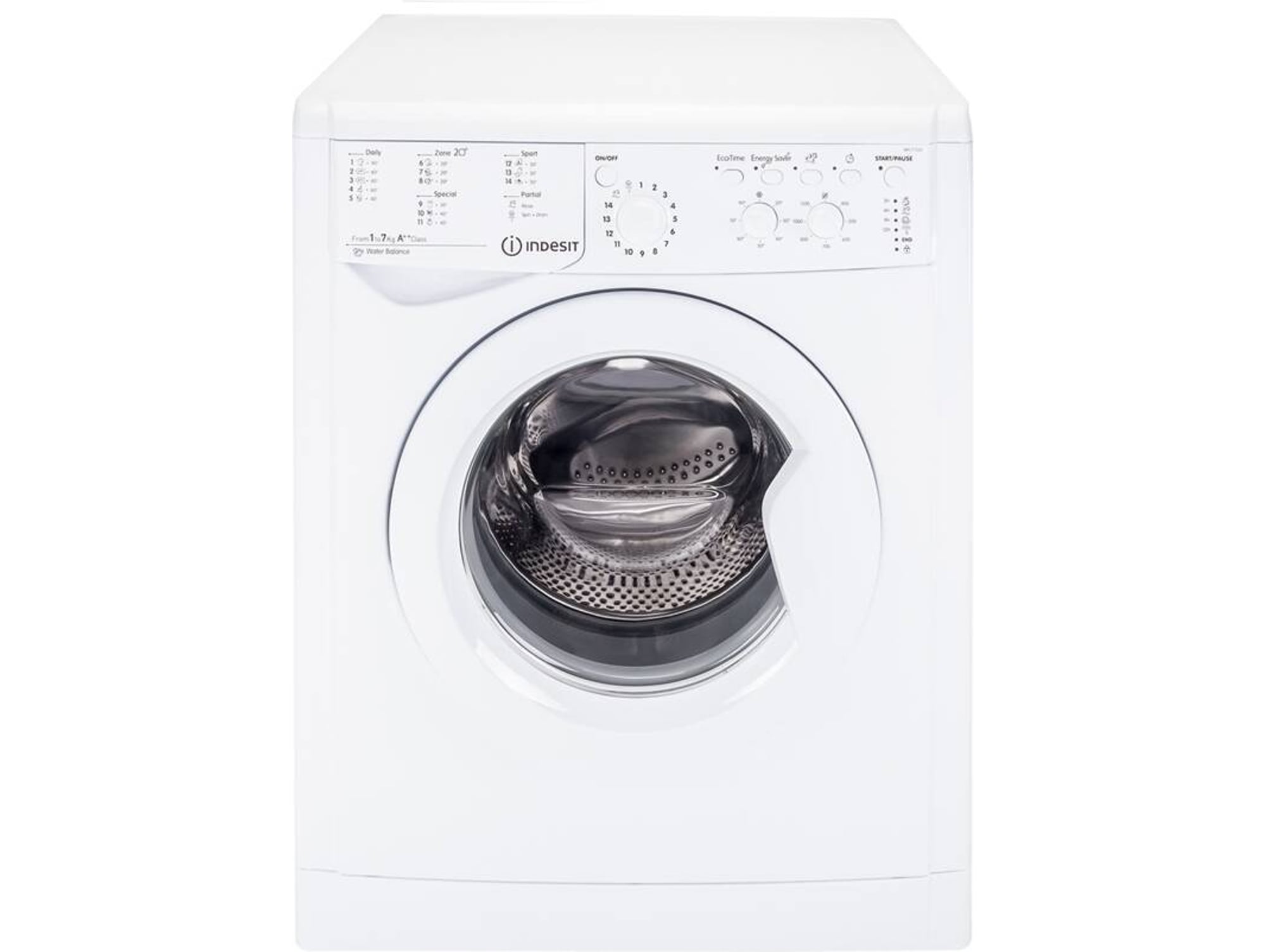 Lavadora  INDESIT IWC 71252 C ECO EU (7 kg - 1200 rpm - Blanco)