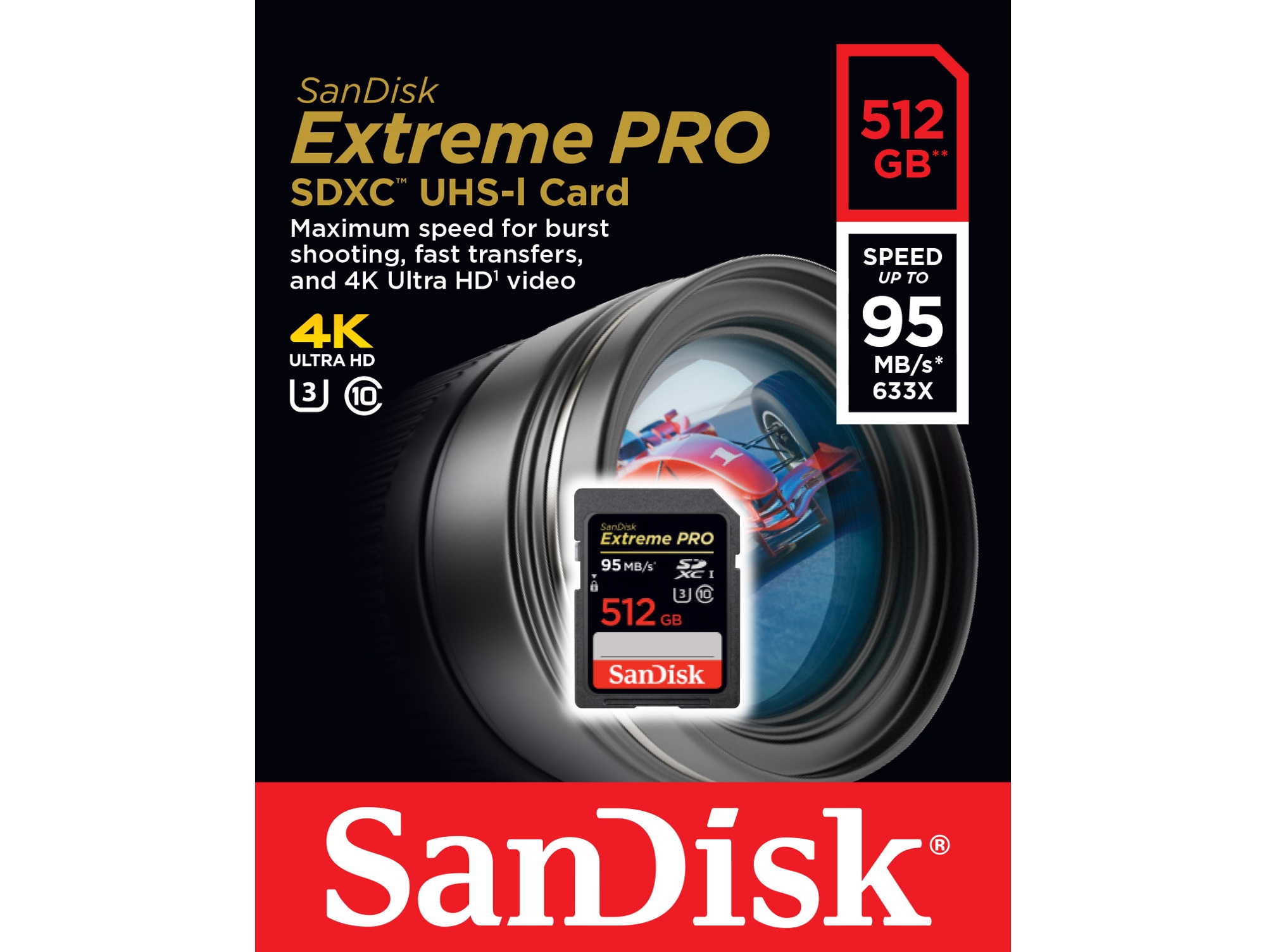 Tarjeta de Memoria SANDISK Extreme Pro 512GB 95MB  U-I