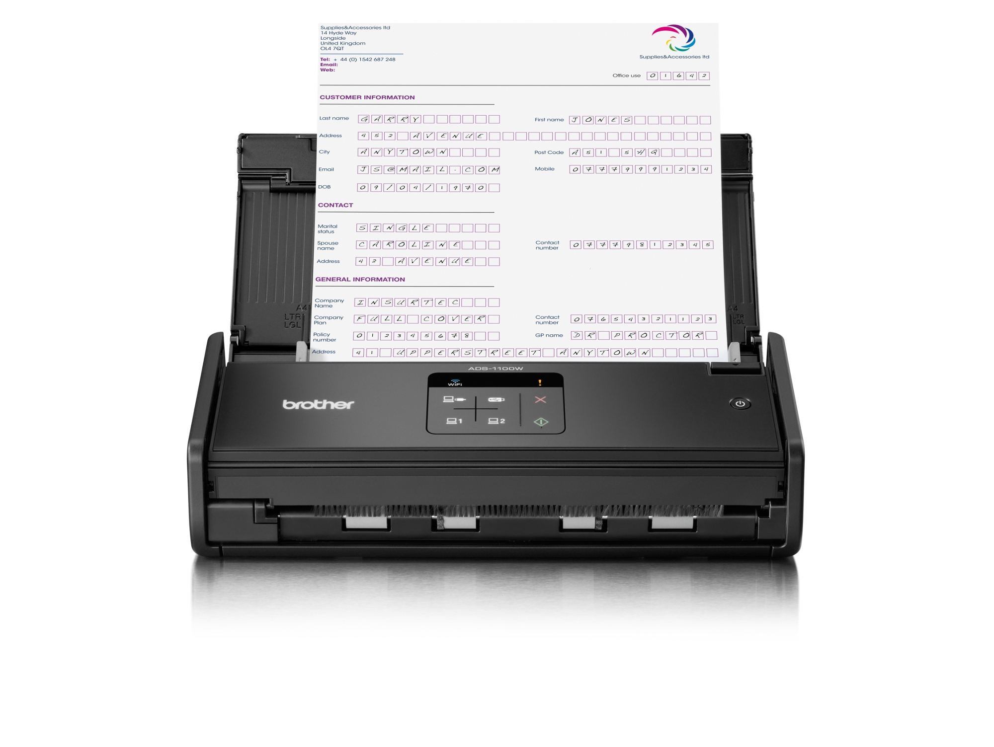 Escáner BROTHER ADS-1100W