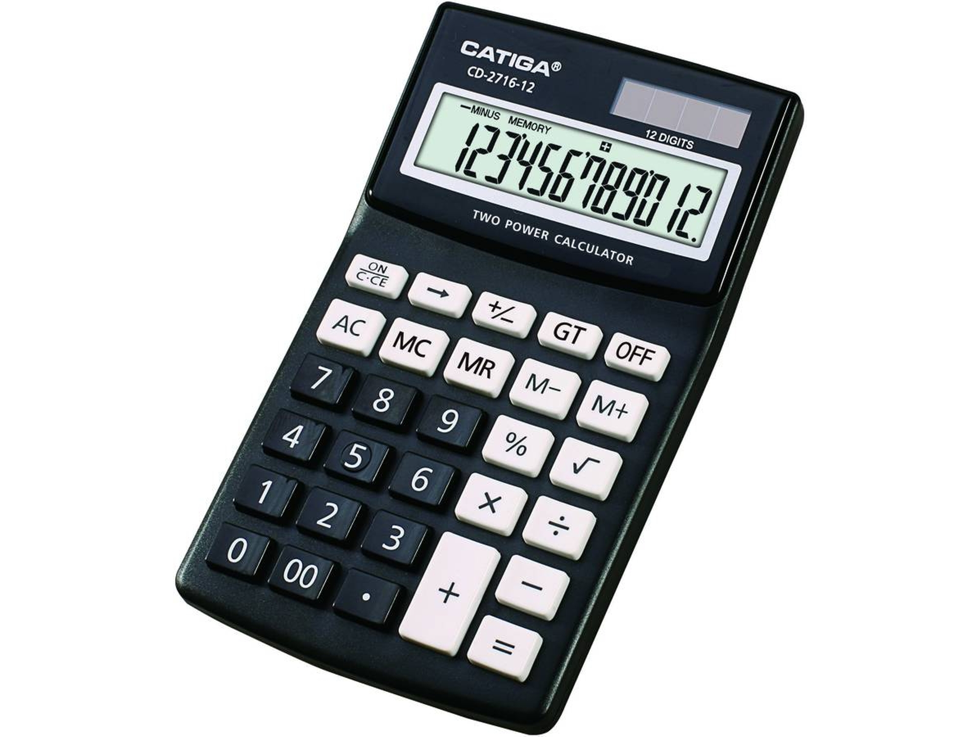 Calculadora Básica de secretaria CATIGA CD-2716-12RP-BK