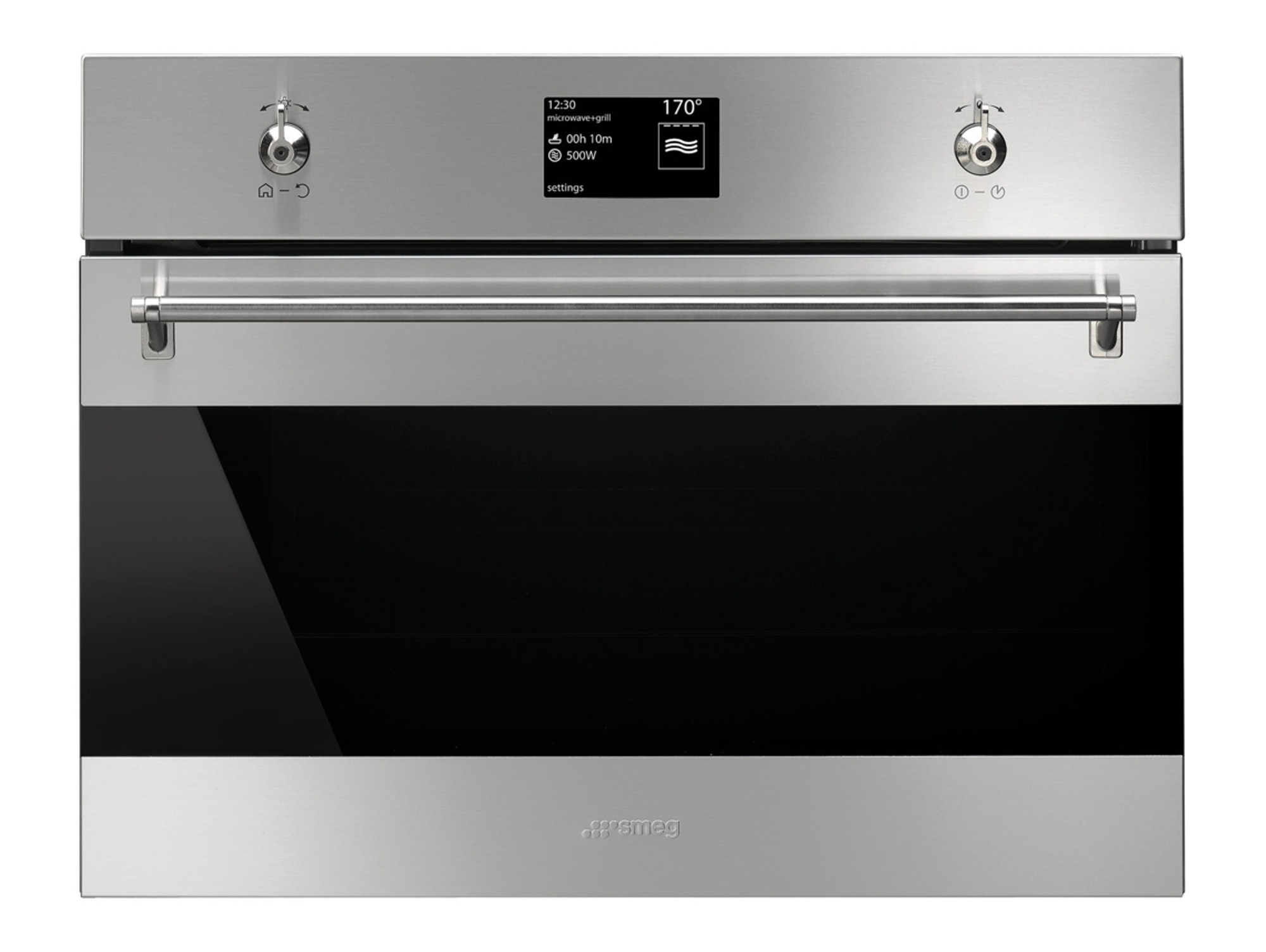 Horno Microondas SMEG SF4395MCX (50 L - 59.7 cm - Hidrolítico - Inox)