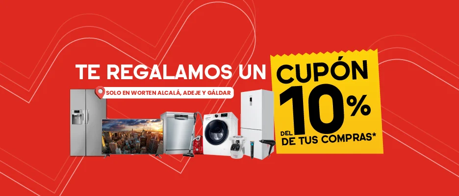 Consigue el 10% de tus compras solo en Worten Adeje, Alcalá y Gáldar