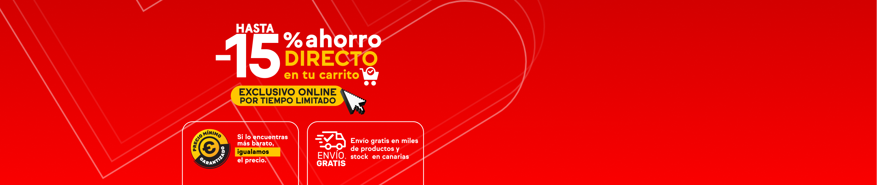 -15% de ahorro directo en carrito