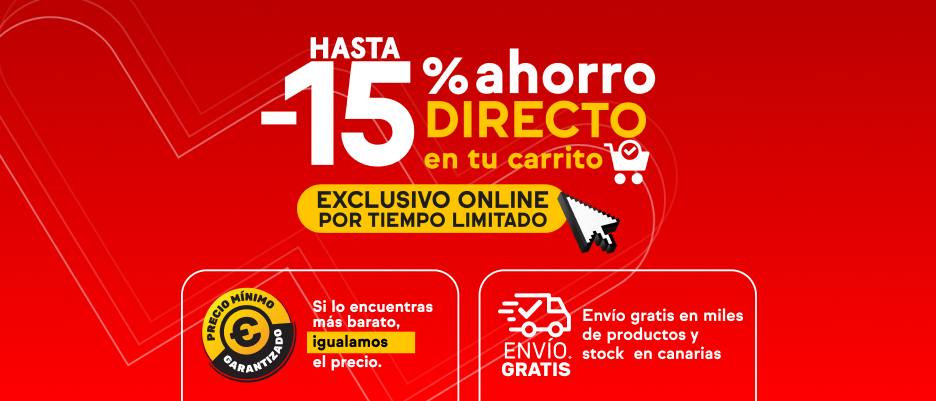 -15% de ahorro directo en carrito