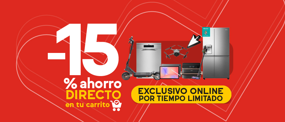 -15% de ahorro directo en carrito en miles de productos