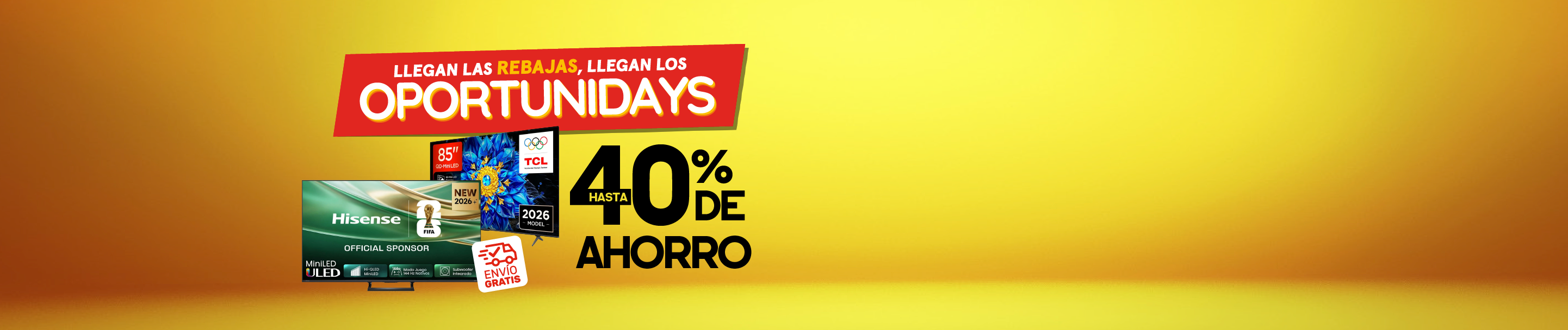 Oportunidays - Hasta 40% de ahorro en televisores