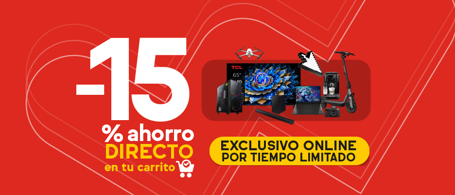 -15% de ahorro directo en carrito en miles de productos