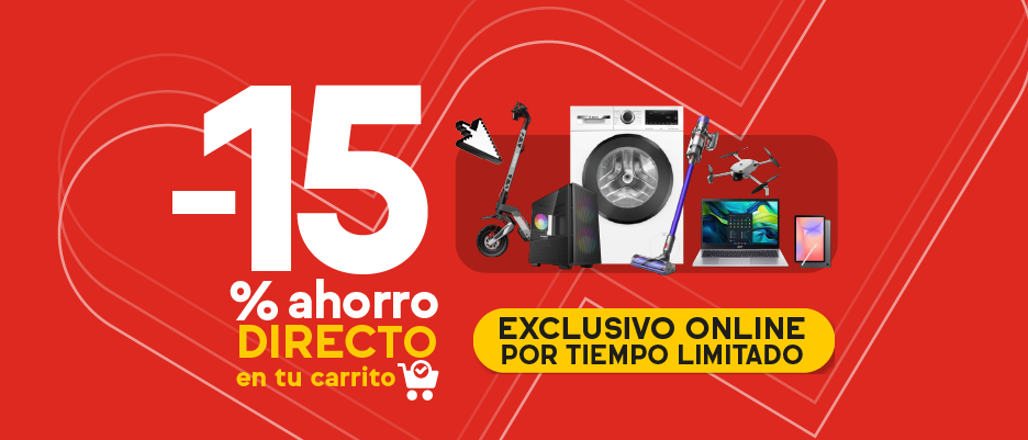 -15% de ahorro directo en carrito en miles de productos