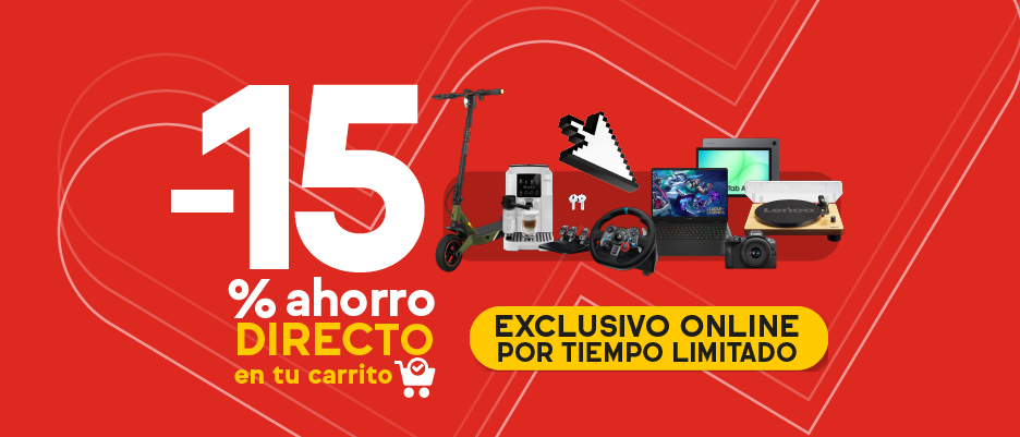 -15% de ahorro directo en carrito en miles de productos