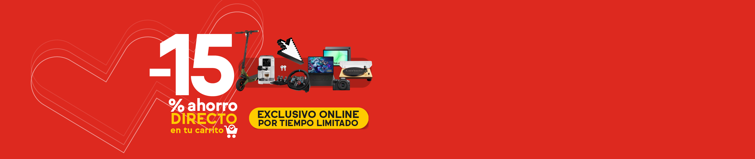 -15% de ahorro directo en carrito en miles de productos