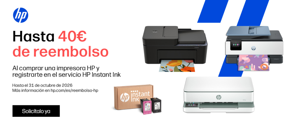 Hasta 40€ de reembolso en tu impresora HP
