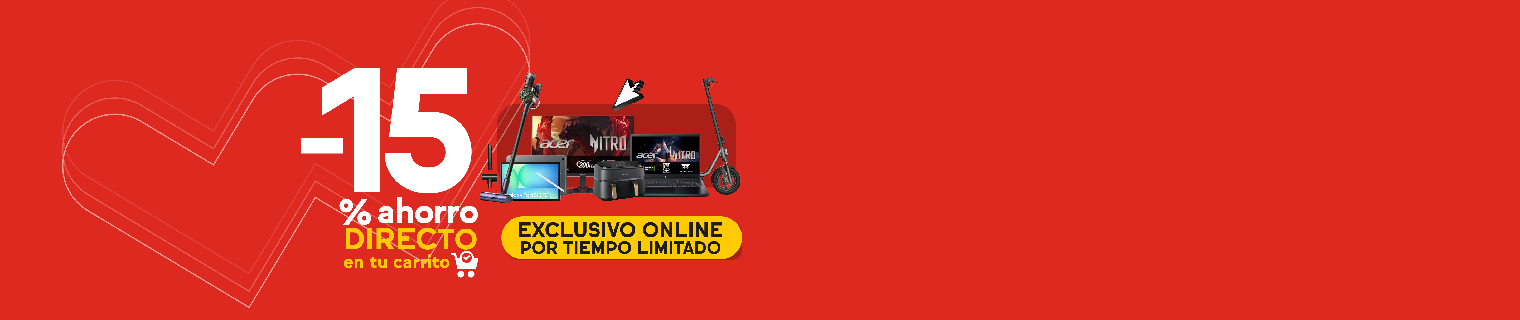 -15% de ahorro extra directo en carrito