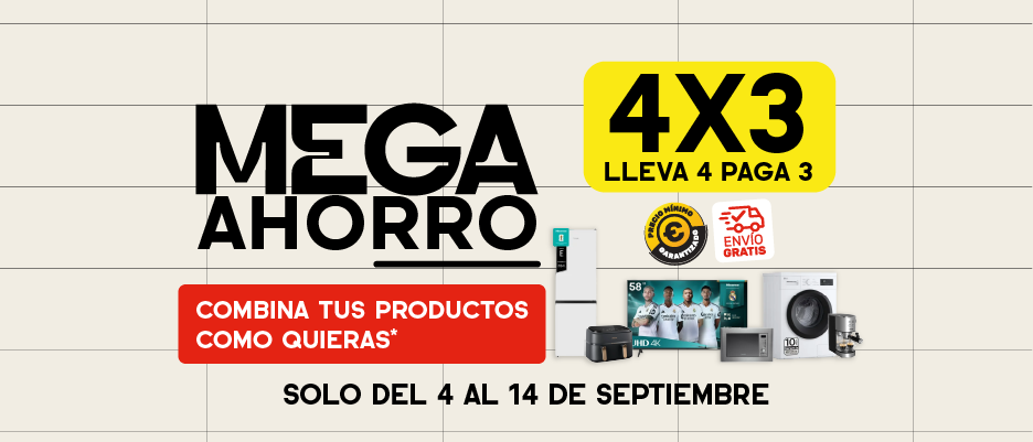 Mega Ahorro - Lleva 4 productos que quieras y paga solo 3