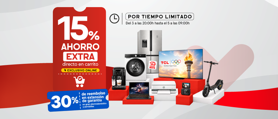 -15% de ahorro extra directo en carrito