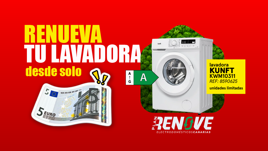 Plan Renove - Renueva tu lavadora desde solo 5€
