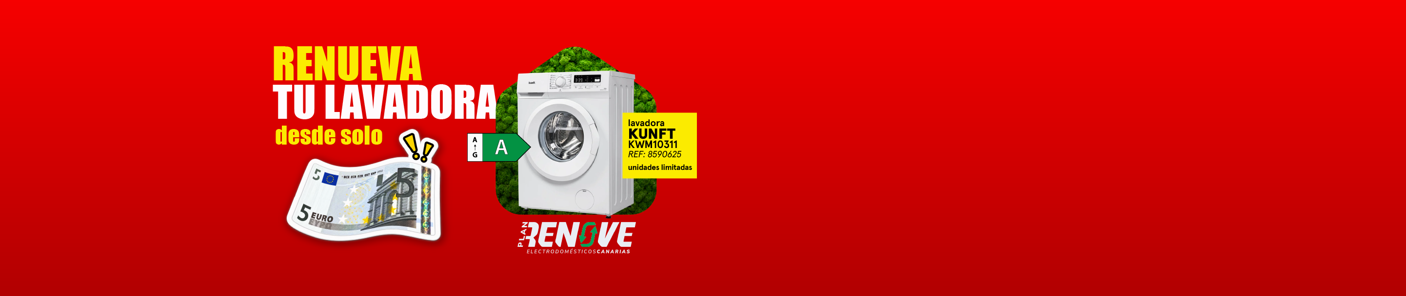 Plan Renove - Renueva tu lavadora desde solo 5€