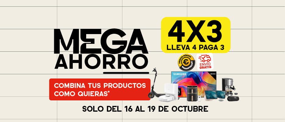 Mega Ahorro - Lleva 4 productos que quieras y paga solo 3