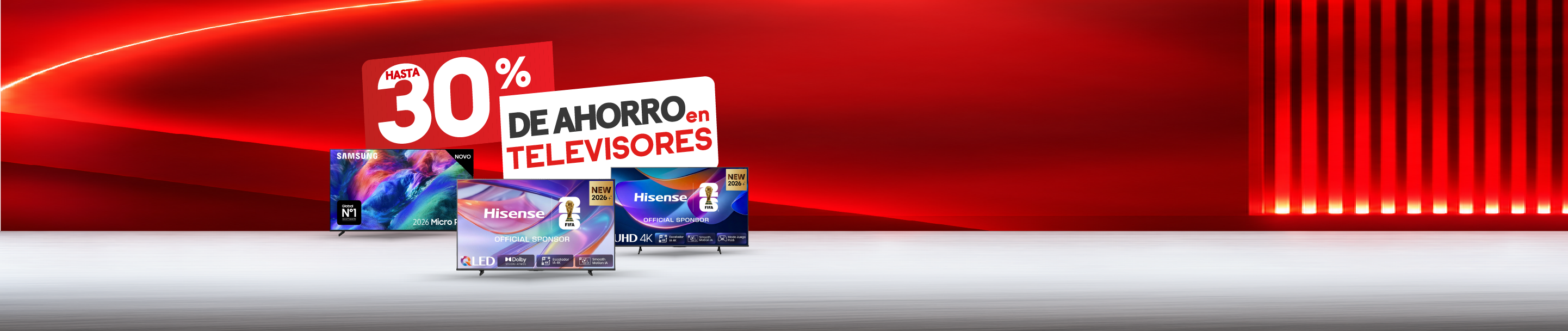 Hasta un 30% de ahorro en televisores